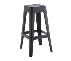 RELIX PP Σκαμπό BAR Στοιβαζόμενο, PP Απόχρωση Μαύρο