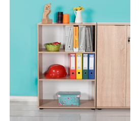 ΒΙΒΛΙΟΘΗΚΗ RIO Μοριοσανίδα με επένδυση μελαμίνης Μ.72*Π.34*Υ.109 ΦΥΣΙΚΟ