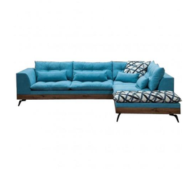 ΚΑΝΑΠΕΣ ΓΩΝΙΑ SAUL 280X220X100 ΤΙΡΚΟΥΑΖ