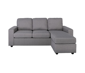 PORTLAND-W Καναπές Σαλονιού - Καθιστικού, Γωνία Αναστρέψιμος Ύφασμα Ανοιχτό Γκρι