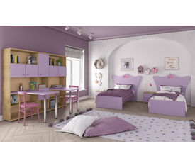Σύνθεση Παιδικού Υπνοδωματίου Ελληνικής Κατασκευής 9 Τεμαχίων ALN No507