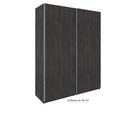 Δίφυλλη Ντουλάπα Συρόμενες Πόρτες 120x60xH250cm