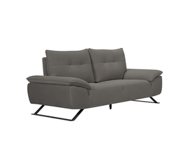 SELENA Καναπές 2-θέσιος Σαλονιού - Καθιστικού, Ύφασμα Γκρι, Μεταφερόμενη πλάτη