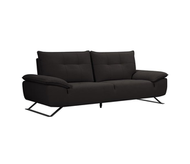 SELENA Καναπές 3-θέσιος Σαλονιού - Καθιστικού, Ύφασμα Ανθρακί, Μεταφερόμενη πλάτη
