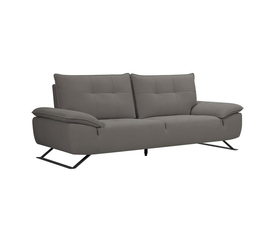 SELENA Καναπές 3-θέσιος Σαλονιού - Καθιστικού, Ύφασμα Γκρι, Μεταφερόμενη πλάτη