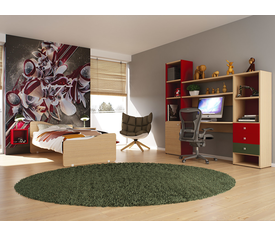 Σετ Παιδικού Δωματίου Tetra 3τμχ / Κόκκινο