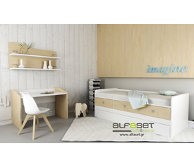 Σετ Παιδικού - Εφηβικού Δωματίου  Stimo 3 τμχ / Λευκό