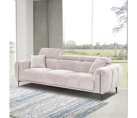 SEVILLE Kαναπές 3Θέσιος Σαλονιού - Καθιστικού, Teddy Ύφασμα Μπεζ