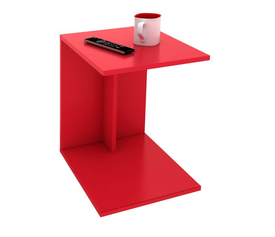 ΤΡΑΠΕΖΑΚΙ (C-SHAPE) ΚΟΚΚΙΝΟ Υλικό. Μοριοσανίδα με επένδυση μελαμίνης Μ.35*Π.45*Υ.60 εκ