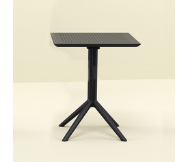 SKY BLACK 80X80X74εκ. ΤΡΑΠΕΖΙ ΠΟΛ/ΝΙΟΥ