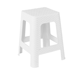 SQUARE Σκαμπό Βοηθητικό Κήπου- Μπάνιου Στοιβαζόμενο, PP Απόχρωση Άσπρο