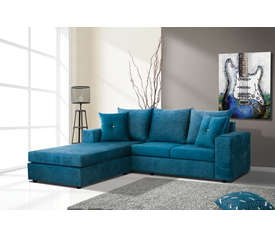 Style Χειροποίητος Καναπές Ελληνικής Κατασκευής Γωνιακός Πετρόλ SFA 220x190x80