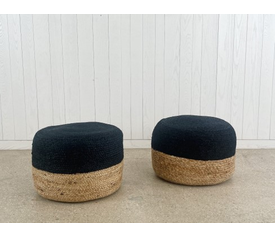 SUPTA ΠΟΥΦ ΣΤΡΟΓΓΥΛΟ Φ.50*40cm ΓΙΟΥΤΑ-ΒΑΜΒΑΚΙ