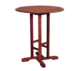 Ξύλινο Στρογγυλό Σταθερό Τραπέζι Red Shorea 90 x H100cm ΚΕΡΑΣΙ