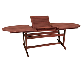 Οβάλ Επεκτεινόμενο τραπέζι Red Shorea 160 + 80 = 240 x 100 x 75cm