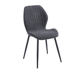 TANGO Καρέκλα Τραπεζαρίας, Μέταλλο Βαφή Μαύρο, Ύφασμα Απόχρωση Μαύρο