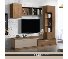 TEMPO Σύνθεση Σαλονιού Ελληνικής Κατασκευής 4 Τεμαχίων 220x40xH200cm