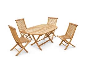 COZY  ΣΕΤ ΤΡΑΠΕΖΑΡΙΑ 5ΤΜΧ  ΞΥΛΟ TEAK