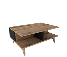 Τραπεζάκι Σαλονιού ALONISOS Καφέ/Μαύρο Μοριοσανίδα/Μελαμίνη 90x60x39cm