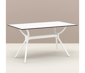 AIR ΤΡΑΠΕΖΙ 140Χ80Χ74εκ. WHITE LAMINATE 12mm