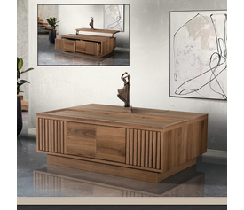 Attari Τραπεζάκι Σαλονιού με Σερβιτόρο Ελληνικής Κατασκευής 120x80xH45cm