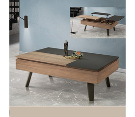 Lobby Τραπεζάκι Σαλονιού με 3 Σερβιτόρους Ελληνικής Κατασκευής 120x80xH45cm