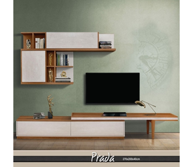 PRADA Σύνθεση Σαλονιού Ελληνικής Κατασκευής 2 Τεμαχίων 270x40xH200cm