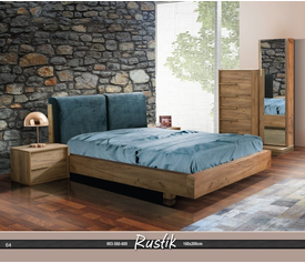 Rustik Σύνθεση Κρεβατοκάμαρας 5 τεμαχίων Ελληνικής Κατασκευής 160*200cm