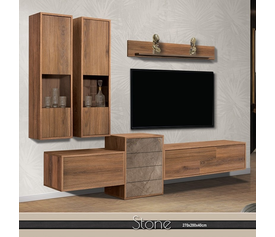 STONE Σύνθεση Σαλονιού Ελληνικής Κατασκευής 3 Τεμαχίων 270x40x200cm