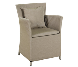 Πολυθρόνα Με Ύφασμα Και Μαξιλάρι Με Σκελετό Αλουμινίου