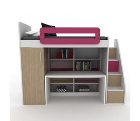 ΣΥΝΘΕΣΗ CLEVER HIGH ΜΕΛΑΜΙΝΗ ΕΛΛΗΝΙΚΗΣ ΚΑΤΑΣΚΕΥΗΣ LNA  245*190*98 (1 κρεβάτι 190Χ90 , 1 ντουλάπι, 1 ραφιέρα, 1 γραφείο)