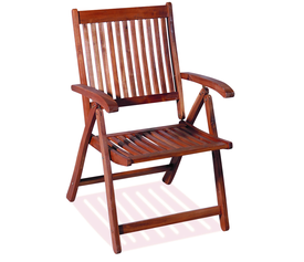 Ξύλινη Πτυσσόμενη Πολυθρόνα Χαμηλής Πλάτης Με 5 Θέσεις Acacia