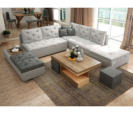 Verona Πολυμορφικός Καναπές Γωνία 200x335x240cm