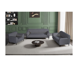 VICTORIA Set Σαλόνι-Καθιστικό Πολυθρόνα-2Θέσιος-3Θέσιος, Ύφασμα Σκούρο Γκρι