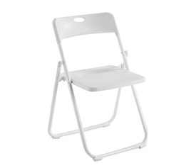 WENDY Καρέκλα Πτυσσόμενη, Μέταλλο Βαφή Άσπρο, PP Απόχρωση Άσπρο