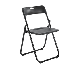 WENDY Καρέκλα Πτυσσόμενη, Μέταλλο Βαφή Μαύρο, PP Απόχρωση Μαύρο