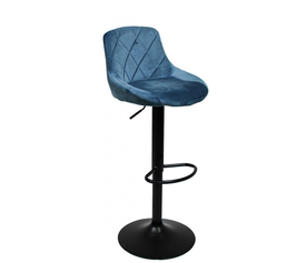 WIZARD Μπλε σκαμπό μεταλλικό 47,5x49,5xH85,5