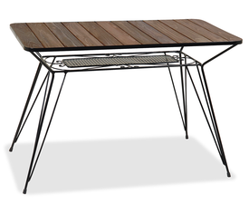 Γαλβανισμένο Παραλ/μο Τραπέζι Μασίφ με Σουηδικό Ξύλο 140 x 70 x Η73cm