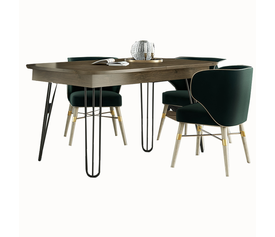 ΤΡΑΠΕΖΙ ΞΥΛΙΝΟ ΜΕΛΑΜΙΝΗΣ ΕΛΛΗΝΙΚΗΣ ΚΑΤΑΣΚΕΥΗΣ ΜΕ ΜΕΤΑΛΛΙΚΑ ΠΟΔΙΑ SRS DIAS 