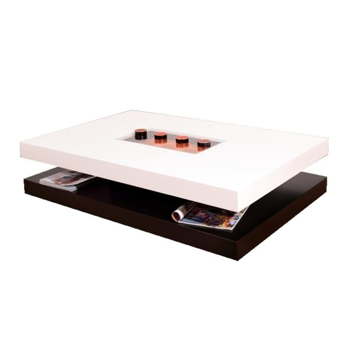 Τραπεζάκι Σαλονιού MDF / Κρύσταλλο 120x80xH36cm