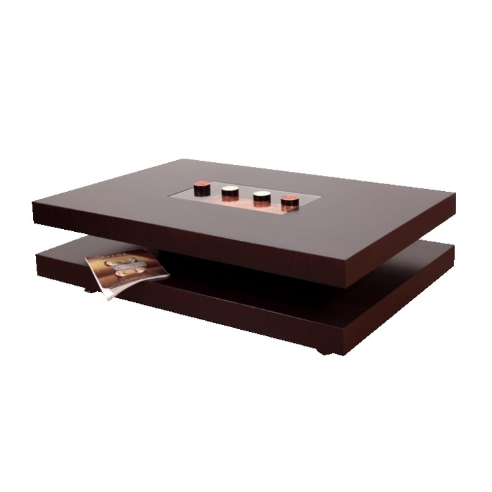 Τραπεζάκι Σαλονιού MDF / Κρύσταλλο 120x80xH36cm