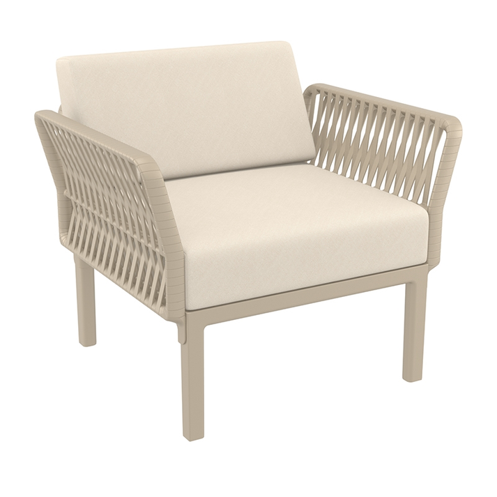 PORTOFINO LOUNGE ΠΟΛΥΘΡΟΝΑ TAUPE/ΜΑΞ. BEIGE ΠΟΛ/ΝΙΟΥ 90X80Χ69εκ.
