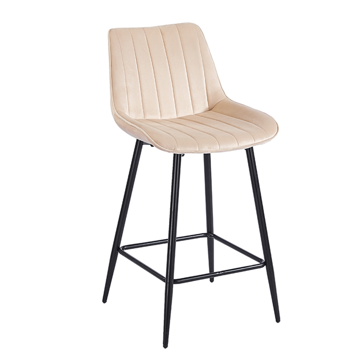 REPO BEIGE VELVET ΥΦΑΣΜΑ 66εκ. ΣΚΑΜΠΟ ΜΕΤΑΛΛΙΚΟ 48X49X66-96εκ.