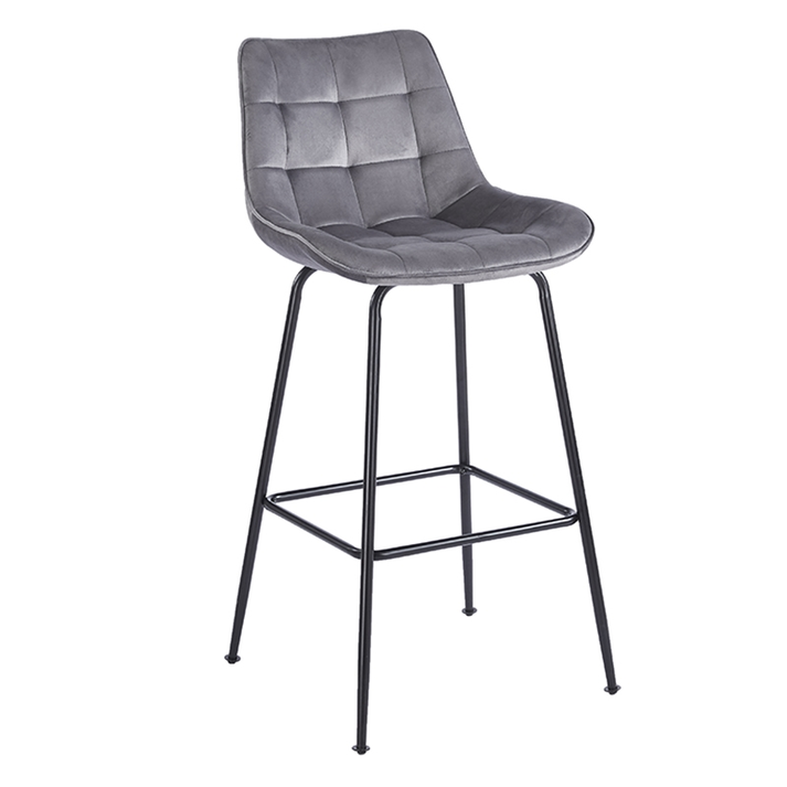 ERMINA GREY VELVET ΥΦΑΣΜΑ 75εκ. ΣΚΑΜΠΟ ΜΕΤΑΛΛΙΚΟ 49X50X75-104εκ.