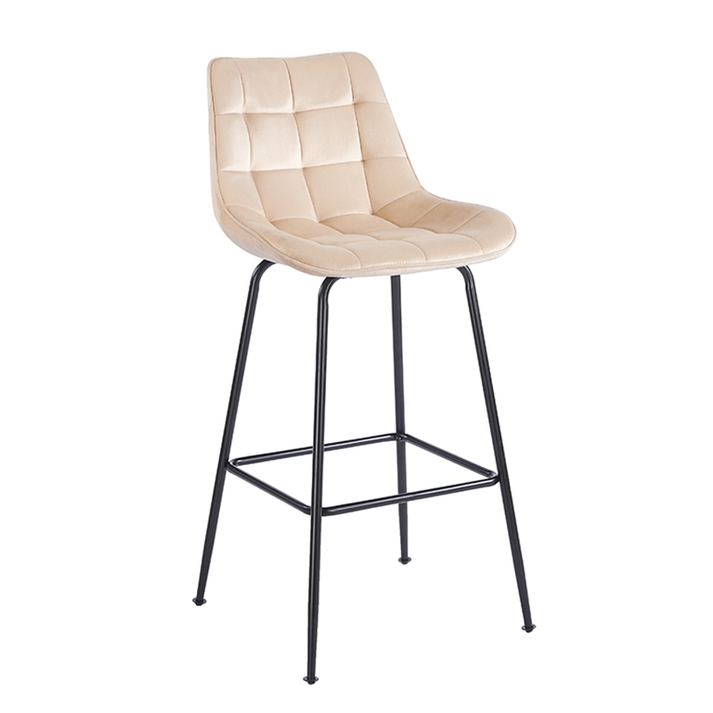 ERMINA BEIGE VELVET ΥΦΑΣΜΑ 75εκ. ΣΚΑΜΠΟ ΜΕΤΑΛΛΙΚΟ 49X50X75-104εκ.