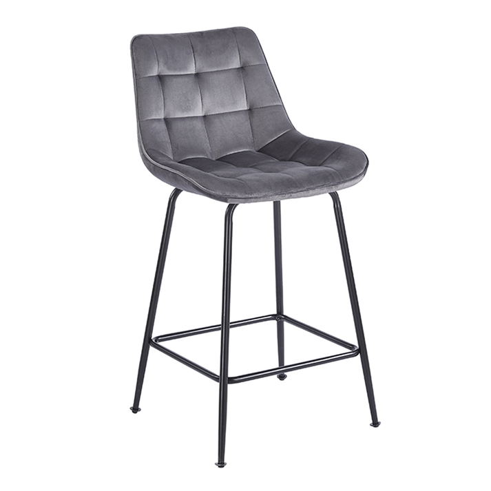 ERMINA GREY VELVET ΥΦΑΣΜΑ 64εκ. ΣΚΑΜΠΟ ΜΕΤΑΛΛΙΚΟ 49X50X64-94εκ.