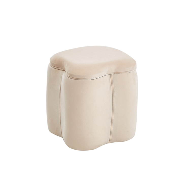 FIONA ΣΚΑΜΠΟ VELVET BEIGE ΜΕ ΑΠΟΘ. ΧΩΡΟ 30X30X34εκ.