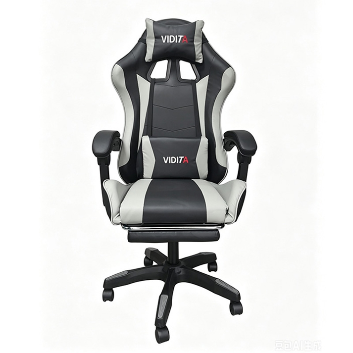 A6060 ΜΑΥΡΟ/ΓΚΡΙ ΠΟΛΥΘΡΟΝΑ GAMING/ΜΕ ΥΠΟΠΟΔΙΟ 64X62X113-121εκ.