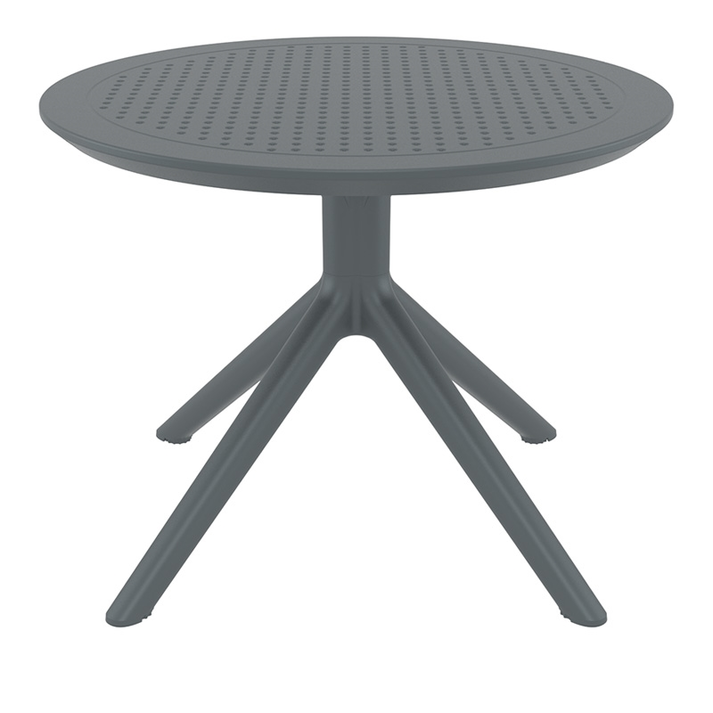 Τραπέζι Sky Mini Πολυπροπυλενίου Dark Grey Φ60x45 εκ.