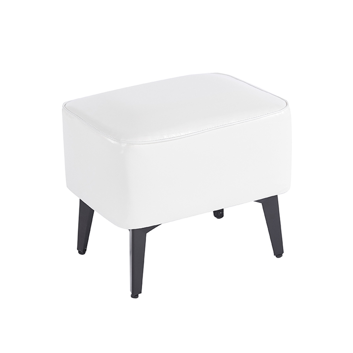 Σκαμπό Sami White PU 40x30x34 εκ.